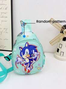 Bolsa con impresión de dibujos animados para niños, de diseño de moda y plateado, de construcción ligera y resistente, de gran capacidad, con un diseño dulce y lindo, ideal como regalo de vacaciones, cumpleaños, Navidad, para viajes, deportes al aire libre, para organizar tus esenciales con estilo.