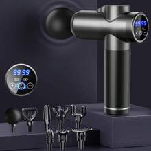 Benbo BENBO Massage Gun, Body Massage To Relieve Pain, LCD Display Comes With Multiple Massage Heads, Gray And Green. It's A Great Choice For Home, Office, Gym, Party, Christmas, New Year, Thanksgiving, As A Gift For Friends Or For Personal Use