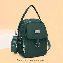 Women's Casual Solid Color Shoulder Bag, Multi-Layer Crossbody Bag With Multiple Pockets, Small Handbag Suitable For Commuting, Daily Use, Shopping, Traveling, Campus - Multicolor - View 11