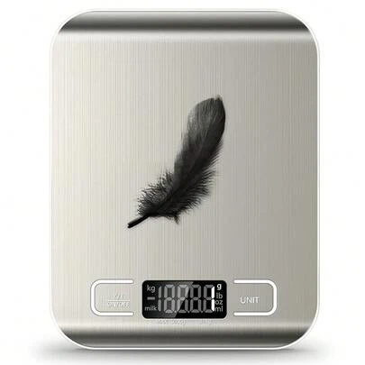 11lb Kitchen Scale With 6 Units Tare Function & LCD Display, 0.05oz/1g Stainless Steel Digital  Scale Grams And Ounces For Baking, Cooking, Dieting And Meal Prep