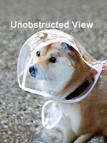 1pc Pet Raincoat, Waterproof And Windproof Pet Clothing For Dogs, Transparent Pet Dog Raincoat, Small Waterproof And Windproof Pet Clothing, Large Dog Raincoat - Pink - View 6