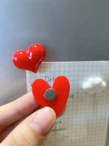 2 Stücke, Kühlschrankmagnet, modernes herzförmiges Design Kühlschrankmagnete, süße dekorative Magnete, Büromagnete, personalisierte Kühlschrankmagnet für Küche, Büro Whiteboard, Spind, Schrank und Geschirrspüler, Küchendekoration, Wohndekoration, Valentinstag Geschenke