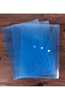 A4 Transparent Buckle File Bag With Label Classification, Plastic, Student Exam Customization, Logo, Paper Storage File Bag,Back To School,School Supplies