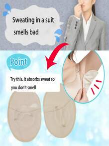 1pair Washable Underarm Sweat Pads For Women And Men, Armpit Sweat Absorbing Guards, Dress Sweat Perspiration Pads,Waterproof Absorbent Pad For Underarm And Shoulder, Sweat-Proof And Quick-Drying Body Care For Travel,Sport,Outdoor Christmas For Holiday Gift Giving, Back To School Supplies
