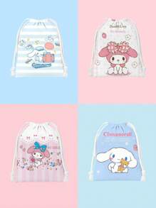 Sanrio 1pc Sanrio & Melody Small Storage Pouch, Portable & Practical Storage Item, Can Store Accessories & Hair Clips