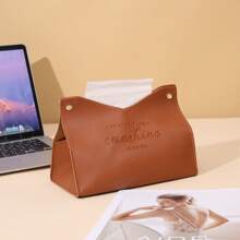 1pc Leather Tissue Box Waterproof Kitchen Accessories,Decorative Tissue Box,Napkin Holder For Table,Tissue Box Bathroom