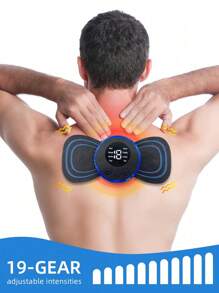 Physischer drahtloser TENS EMS Massagegerät, elektrischer smarter Fitness Körper Silikon Nacken Rücken Ganzkörper Massage Patch Muskel Stimulator - Muttertagsgeschenke, Valentinstaggeschenke für den Freund, Valentinstag Geschenke, rosa süß St. Patrick's Day 120mAh