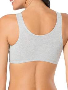 Women's Built Tank Style Sports Bra Value Pack Push Up Bras - 麻灰色/白色/白色/藍色 Hthr - 查看 7