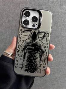 1 pièce Étui de protection pour téléphone anti-chute mat avec graphique de Faucheuse religieux, compatible avec iPhone 11, 12, 13, 14, 15, 16 Pro Max X, XS, XR, 16E, 15 Plus, compatible avec Galaxy A03, A05, A05S, A12, A14, A15, A32 4G/5G, A35, A52/A52S 5G, compatible avec OPPO A16, A17, A36, A57 4G, A58 4G, A60, A78 4G, A94, A95 - Gris - Voir 1