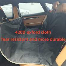 1pc 420D Thickened & Dense Oxford Cloth Car Rear Seat Waterproof Pad, Black Color Pet Traveling Mat, Anti-Dirt, Anti-Scratch, Adjustable, Universal Fit For Cars, Suitable For Cats & Dogs Dog Car Seat Car Seat Covers Dog Car Seat Cover Pet Car Seat - Black - View 7