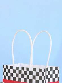 4 Stücke/Set mit bedruckten Geschenktüten aus Papier mit Rennsportmotiven, einfache und praktische Einkaufstaschen, Party-Geschenktüten mit Rennsportmotiven, Geschenkverpackungstüten für Spielzeuge bei Geburtstagsfeiern, Geschenktüten, die für den Familienalltag und Partys geeignet sind