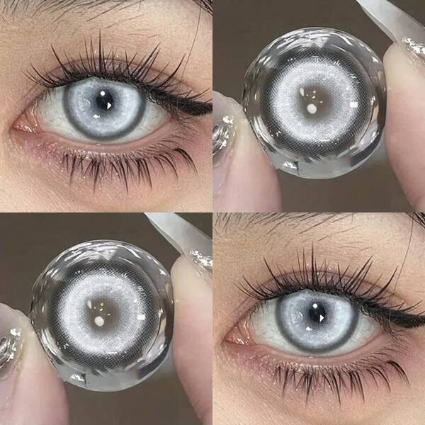 JeweLens 1pair Crazy KOI White Cosplay Contact Lenses Halloween Scary Soft Lens 14.5mm Halloween Costume Cosplay