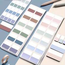 3pcs/420labels Vintage Style Index Tabs, Colorful Fluorescent Sticker Labels, Strong Adhesive Bookmarks, Suitable For Office, School Supplies, Stationery Organization, Teachers, Home, Back To School/Graduation/Birthday Gifts