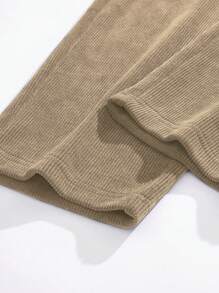 Men Casual Straight Leg Pants Spring Autumn Printed Corduroy Loose Minimalist Versatile Sweatpants