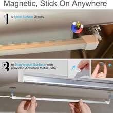 52cm USB LED Light Bar, Kitchen Under Cabinet Lighting, High Brightness, Tubular, Warm/Daylight Color, 3 Dimming Levels, Dimmable, Magnetic & Adhesive Installation, Easy Install, Eye-Caring, Energy-Saving