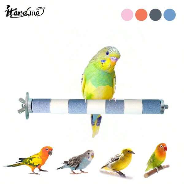 ITANDME Bird Perches For Cage Adjustable Bird Perch, 2-Color Parrot Perch Platform Birdcage Accessories, Stable Perch Stand With Grinding Feet/Beak, Bird Perches For Parakeet Budgie