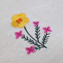 1 件刺绣抱枕套 45x45 农舍客厅装饰抱枕花卉沙发靠垫套，无枕芯