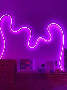 1 个 24 键遥控 RGB LED 霓虹灯带 - 可调光、柔性硅胶，适用于标志、卧室、游戏室和派对装饰