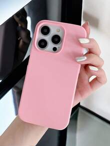 [Minimalista Ins Estético] Funda de teléfono de silicona líquida rosa/roja, compatible con Apple 17 Air/17 Pro/17 Pro Max | Textura suave como las nubes + protección contra golpes de 360° para el gimnasio y uso al aire libre | Compatible con Apple 16/15/14/13/12/11 Pro Max y S25/S24/S23/S22/S21/S20 Series y 14/Redmi Note 14 | Antideslizante y antihuellas | Tacto suave y acabado mate, adecuado como regalo para novia, mejor amiga, Día de San Valentín - Rosa - Ver 4