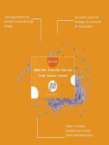 JUE FISH Drain Cleaning Powder, Specially Designed To Quickly Dissolve Grease, Hair, And Other Blockages In Household Kitchen, Bathroom And Drain Pipes - Powdery - View 4