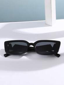 1副时尚V形小方框个性化爆款眼镜 - 黑色 - 查看 7