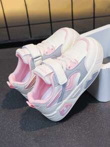 1 双儿童软底减震运动鞋，舒适轻便，适合室内外，春秋季 - 粉色 - 查看 2