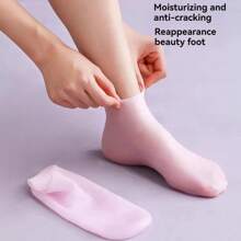Schützende, feuchtigkeitsspendende Silikon-Socken Fußabdeckung, Anti-Riss Fußabdeckung, wasserdicht und anti-rissig, Hornhaut erweichend, Keratin, wiederverwendbare Fußabdeckung, Fußmaske, weiche Strandstrümpfe Schutzabdeckung