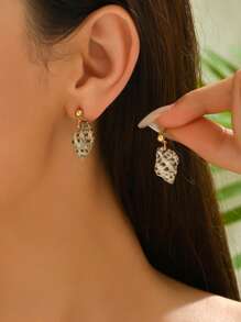 3 Pairs Women Vintage Ocean Themed Seahorse, Starfish, Shell Stud Earring Set, Suitable For Beach & Holiday Wear