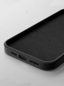 1pc Luxury Liquid Silicone Phone Case, Compatible With Apple 17/17 Air/17 Pro/17 Pro Max/16/16 Pro/16 Plus/16 Pro Max, Protective Cover Compatible With Iphone 16 Pro Max, Shock-Absorbing - Black - View 5