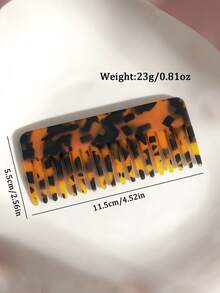 1pc Personalized Elegant Acetate Fiber Hair Fork - Vintage Style Customized Pearl Leopard Pattern Name Hair Comb - Unique Hair Accessory For Women, Wide-Tooth Comb For Hairstyles, Perfect Gift For Her, Birthday/Bridesmaid/Bride/Mother Christmas Beauty Accessories - Multicolor - View 3