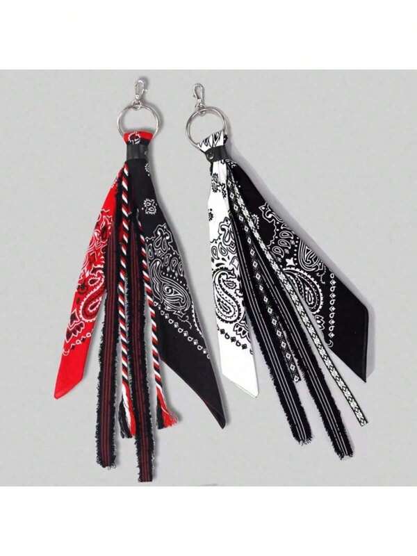 Cinturón con diseño de flor de anacardo al estilo hip-hop, accesorios de baile urbano que incluyen bufanda, cadena para pantalón, dije para bolso, llavero, multiusos