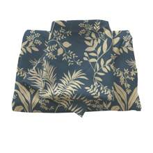 3-Piece Set Plant Leaf Print Duvet Cover Set, Includes 2 Pillowcases And 1 Duvet Cover (No Filling), Deep Blue, Soft, Comfy, Breathable, Suitable For All Seasons, Perfect For Bedroom, Guest Room, And Dorm Decor