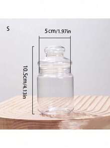 1 bucată borcan de biscuiți din plastic transparent, borcan de bomboane din sticlă (eticheta cu model de pe suprafața borcanului este doar pentru afișare, produsul real nu are model)., Depozitare în bucătărie, Depozitare alimente, Decorare cameră, Potrivit pentru bucătărie, Restaurant, Petrecere, Camping, Adunări, Cadou pentru prieteni, Cadou pentru familie