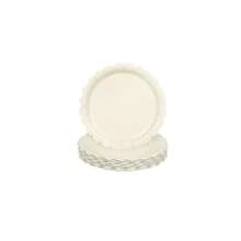 10pcs/20pcs/40pcs/Set, Beige Scalloped 9 Inch &7 Inch Paper Plates ,Beige Scalloped Plates Wedding Bridal Shower Food Gift Gender Reveal Newborn Shower Birthday Event Party Disposable Dinner Plates Dessert Plates