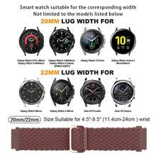 Nylon Watch Bands, Adjustable Braided Loop Straps For Men And Women, 20mm 22mm For Choice - 20, 22 Woven Diamond Pattern - View 7