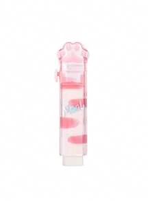 1 Pc Cat's Paw Shaped Eraser, Creative Push-Pull Design Style, Eraser That Uses Pencil To Answer Questions In Textbooks, Homework Writing Errors And Exam Answer Errors, Fashionable And Portable School Supplies, A Must-Have For Back-To-School Season. School Supplies,Back To School