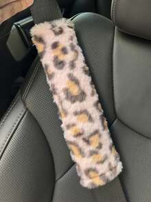 1pc/2pcs Automotive Interior Plush Seat Belt Shoulder Protection Cover Comfortable Anti Neck Anti Friction Shoulder Protection Leopard Pattern Decorative Automotive Shoulder Protection Cover - one-size - View 9