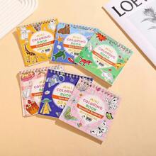 1 szt./6 szt. Mini kolorowanka do rysowania, kolorowanka do zabawy z graffiti, prosta kreskówkowa książka do rysowania linii, materiały edukacyjne dla przedszkolaków, 6 głównych motywów z 300 wzorami, bogata zawartość, odpowiednia do długopisów akwarelowych/markerów/ołówków/kredek itp., idealne prezenty do rysowania, powrót do szkoły