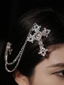 Baroc, Retro, Gotic, Lolita, Castel, Agrafă de păr în cruce, Nișă, Stil punk, Accesoriu de păr original coreean și japonez, Clemă cu gheare plate, Cleme cu gheare, Cleme pentru păr, Agrafă de păr, Gheare de păr