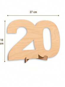 1 Handmade Wooden Digital Greeting Card With Sturdy Base -18 Years Old, 20 Years Old, 30 Years Old, 40 Years Old, 50 Years Old, 60 Years Old Milestone Birthday And Anniversary Message Book - With Blessings