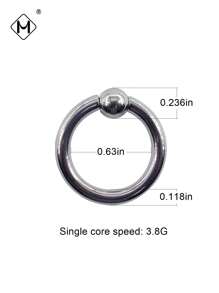 MEISILL 1pc Heavy Duty Thick Stainless Steel Nose Spring Hoop Cartilage Circular Ring, Unisex Everyday Wear