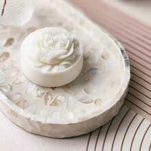 1 个椭圆形现代贝壳托盘，表面涂有融化的油漆 - 适合圣诞节、万圣节、感恩节、情人节和其他场合