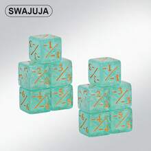 SWAJUJA 10Pcs Glitter D6 Counters Dice 6 Sides Arithmetic D6 Cubes 12mm Polyhedral Dice Set For RPG Tabletop Games - Multicolor - View 9