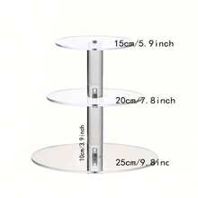 3-6 Tier Acrylic Cupcake Stand - Round Cupcake Display Rack - Acrylic Dessert Stand Cake Display Tree Suitable For Party, Wedding, Birthday - Clear - View 16