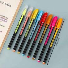 12/24pcs Metal Glitter Gel Pens For School/Office, Adult Coloring Books, Journals, Art Painting, Promotion Pens, School Supplies,Back To School - Multicolor - View 2