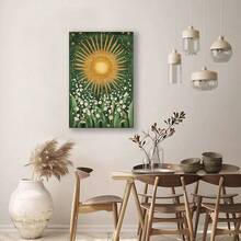 Framed 1pc Spring Wildflowers Wall Art Wildflowers Spring Print Posters Spring Sunshine Wildflowers Blooming Vintage Country Farmhouse Wall Decoration,Canvas Wall Art Poster Decor Pictures For Room Home Aesthetic Decoration,Suitable For Bedroom&LivingRoom,Dining Room,Kitchen,Office,Bathroom,Corridor,Cafe&Bar Wall Decorative - Framed - View 3