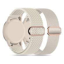 2 Packs 18mm Braided Stretchy Nylon Watch Bands Compatible With Garmin Venu 3S/2S,For Garmin Forerunner 255S/265S Band,Vivoactive 4s/Vivomove 3s/Move3S Watch Band,For HW Watch GT4 GT5 41mm/GT5 Pro 42mm Band,For Fossil GEN6 42mm/Women's Sport Watch Band,Quick Release Loop Elastic Strap For Women Men