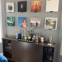 Mensola da parete minimalista per montaggio di dischi in vinile, supporto espositivo estetico per l'archiviazione e l'organizzazione di album per la decorazione della casa