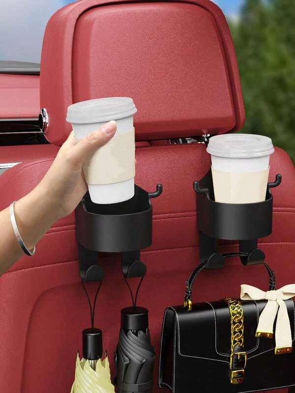 Car Mounted Multifunctional Water Cup Holder, Cup Holder, Car Seat, Rear Storage Box, Storage Rack, Backrest, Mobile Phone Holder, Fixing Bracket 1pc/2pcs