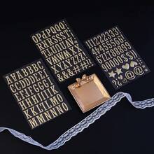 3D立体烫印英文字母气泡贴纸，立体金色视觉效果，1英寸大尺寸单张装饰贴纸，DIY手账配件金属立体粘贴贴纸，毕业帽装饰，节日礼物装饰贴纸，适用于DIY手工、剪贴簿、日记本、水瓶、笔记本电脑、手机壳等。返校用品，毕业季装饰贴纸 - 金色 - 查看 13